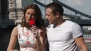 UK milf banged standing up by aussie bloke