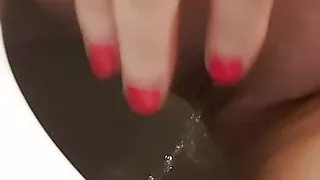 Lisa peeing and having a taste