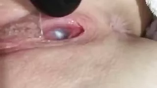 Creamy pussy of german girl