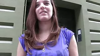 Pickedup euro amateur railed on the stairway