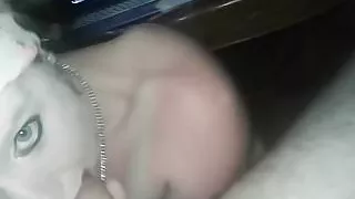 Ashley eating my cock