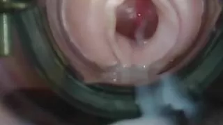 Insite flashlight fuck with double orgasm