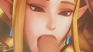 Princess Zelda cosplay sop bakcground vid