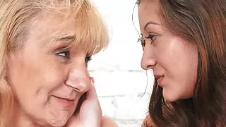 Old and young lesbian lovers