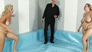 Fat plumper doggystyled after wrestling