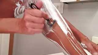 Shaving and Masturbating