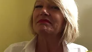 Busty english GILF fuckfingering herself