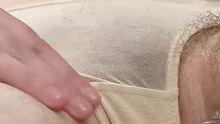 Hairy Teen Cyan Combs Pubes