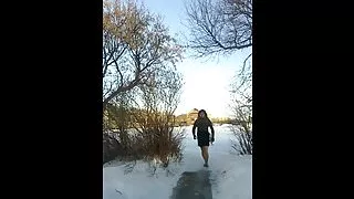 Maskierte Keuschheit Sissy Draußen