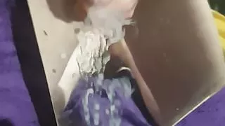 big cumshot on mirror