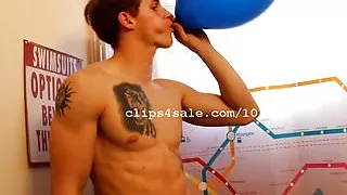 Balloon Fetish - Aaron Blowing Balloons