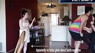 Got a hard knee to the balls by pissed off female