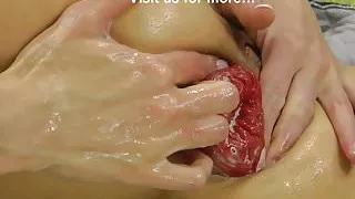 Hotkinkyjo in black socks self anal fisting