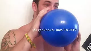 Balloon Fetish - Edward Blowing Balloons