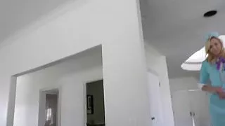 Stewardess rewarded with a creamy facial