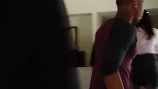 Cougar estage agent cocksucks BBC POV in trio