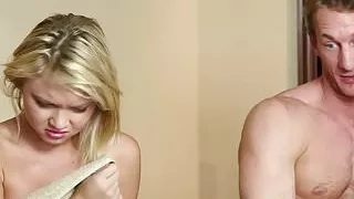 Massage amateur gagging on masseurs dick