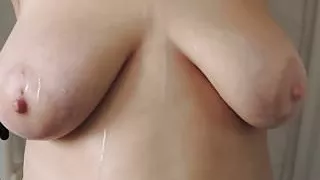 My Big Tit Wife taking a Shower