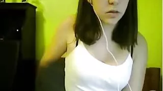 Girl next Door rubbing her clit