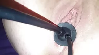 Pushing out the inflatable plug