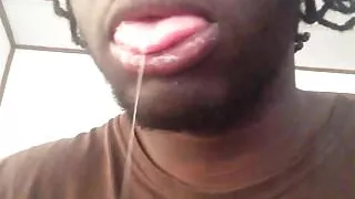Tongue Drooling Spitting Video 3 for that day..