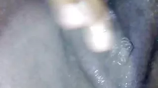 Wet fat ebony pussy cumming