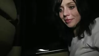 Doggystyled pickedup amateur gets jizzed on