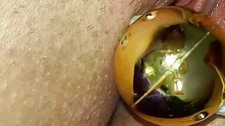 Wet pussy meets toys