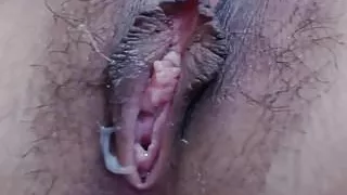 Close Up Hairy Pussy CreamPie