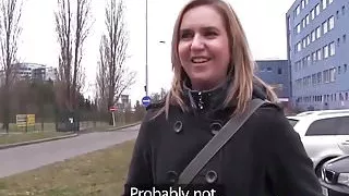 Hot blonde Lina fucked hard for cash