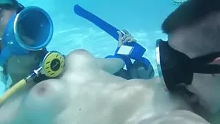 Candy being licked underwater