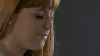 Busty hot redhead rides