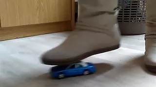 Beige boots crush toy