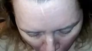 White girl loves bbc blowjob