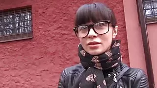 Hot and amazing ass brunette Mona gets fucked for cash