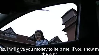 Pickedup taxi euro railed from behind outdoor