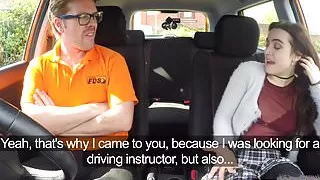 Fake Driving School New learners tight pussy stretched