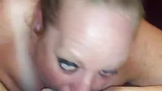 Fat Slob slut sucks my cock