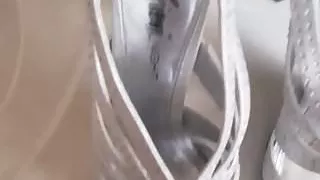 cumming on girlfriend  step mom high heel shoes