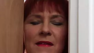 Bigtitted mature CFNM amateur pleasuring cock