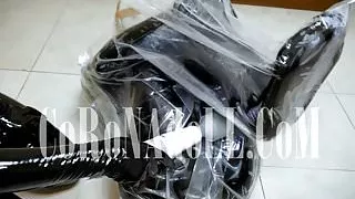Vacuum Bag Bondage Breath Paly rubber leather