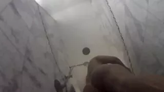 London keyes takes a camera shower