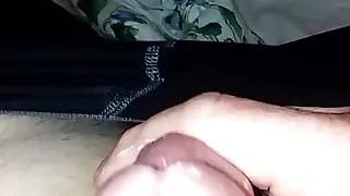 Jerking off a thick load