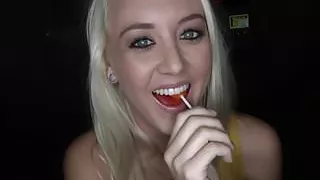 Gloryhole babe wanks and rides anonymous cock