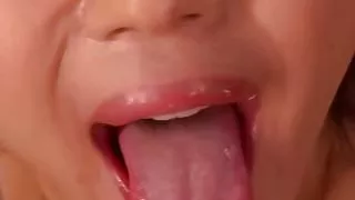 (Censored) Japanese babe gives head in silky dress