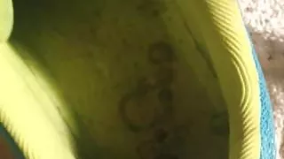 Cummin in girlfriends trainers