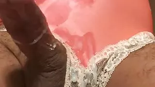 Crossdresser, Masturbation, Satin