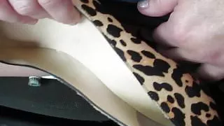 masterbat using my  shoe on my breast