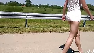 Incredible Legs In Short Dress