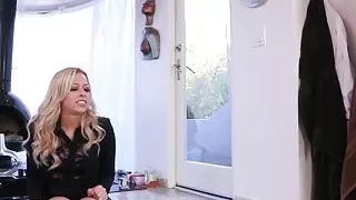 Blonde babe pussy fucked doggystyle